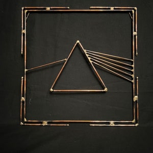 Dark Side of the Moon inspired - Pink Floyd Prism metal wall hanging