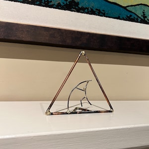 Pole Vaulter - desktop and mantle metal sculpture