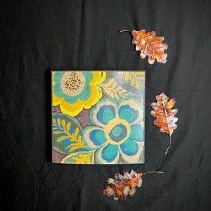 3 x Copper Oak Leaves Wall Art