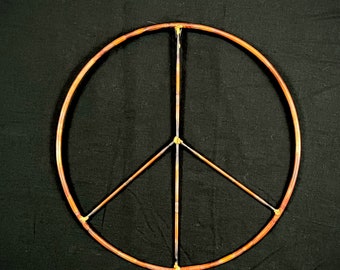 Metal Art, COPPER PEACE SIGN Wall Art: Copper Wall Art Metal Sculpture ...