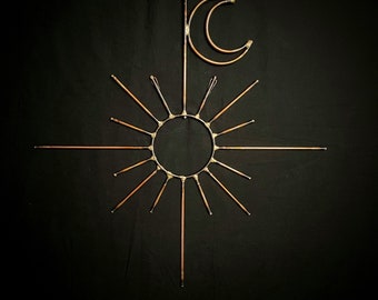 Sun and Moon metal wall art