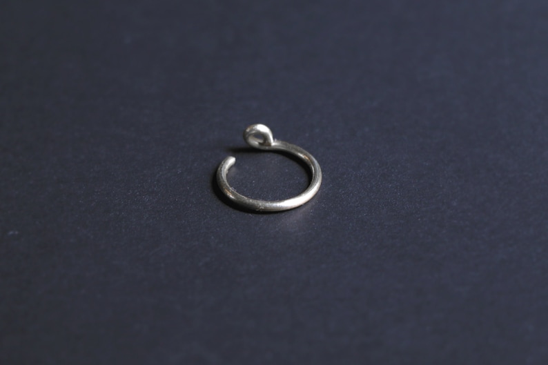 NO PIERCING Extra Thick Lip Ring SILVER 16 Gauge Lip Cuff Etsy