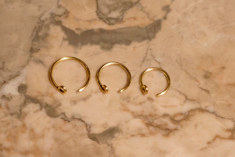 14k gold, Fake Lip Ring, 18 gauge, NO PIERCING Lip Cuff, coachella jewelry, labret, lip hugger, no piercing lip ring, minimalist, cosplay image 3