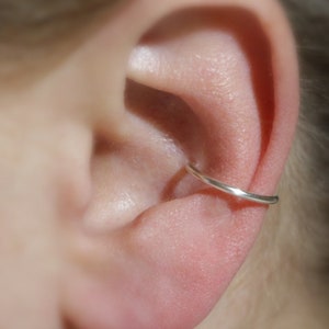 Faux Extra Thick Conch Hoop NO PIERCING, silver, gold, black, rose gold 16 gauge Ear Cuff fake earring cartilage piercing minimalism orbital