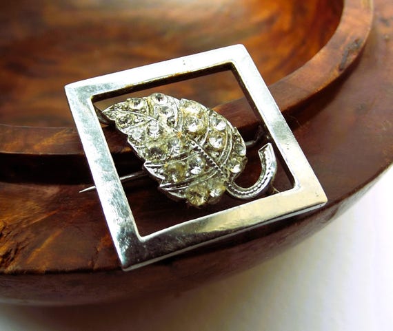 Broche Vintage En Forme De Feuille – Ancienne, Sans Marque, Bijou D'occasion