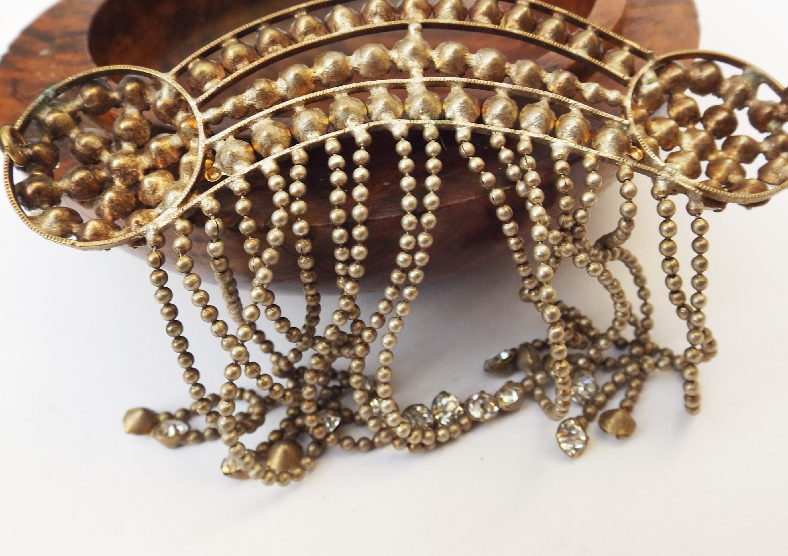 1920s Art Deco Accessory for Costume Clear Rhinestone Costume Etsy