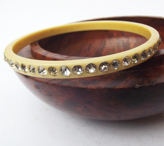 Vintage 1920s Celluloid Rhinestone Hair Band
