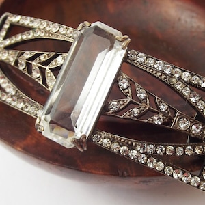 1910 Edwardian rhinestone French buckle, rhinestone French large buckle, old glass buckle, for a collector, for a gift, for her
