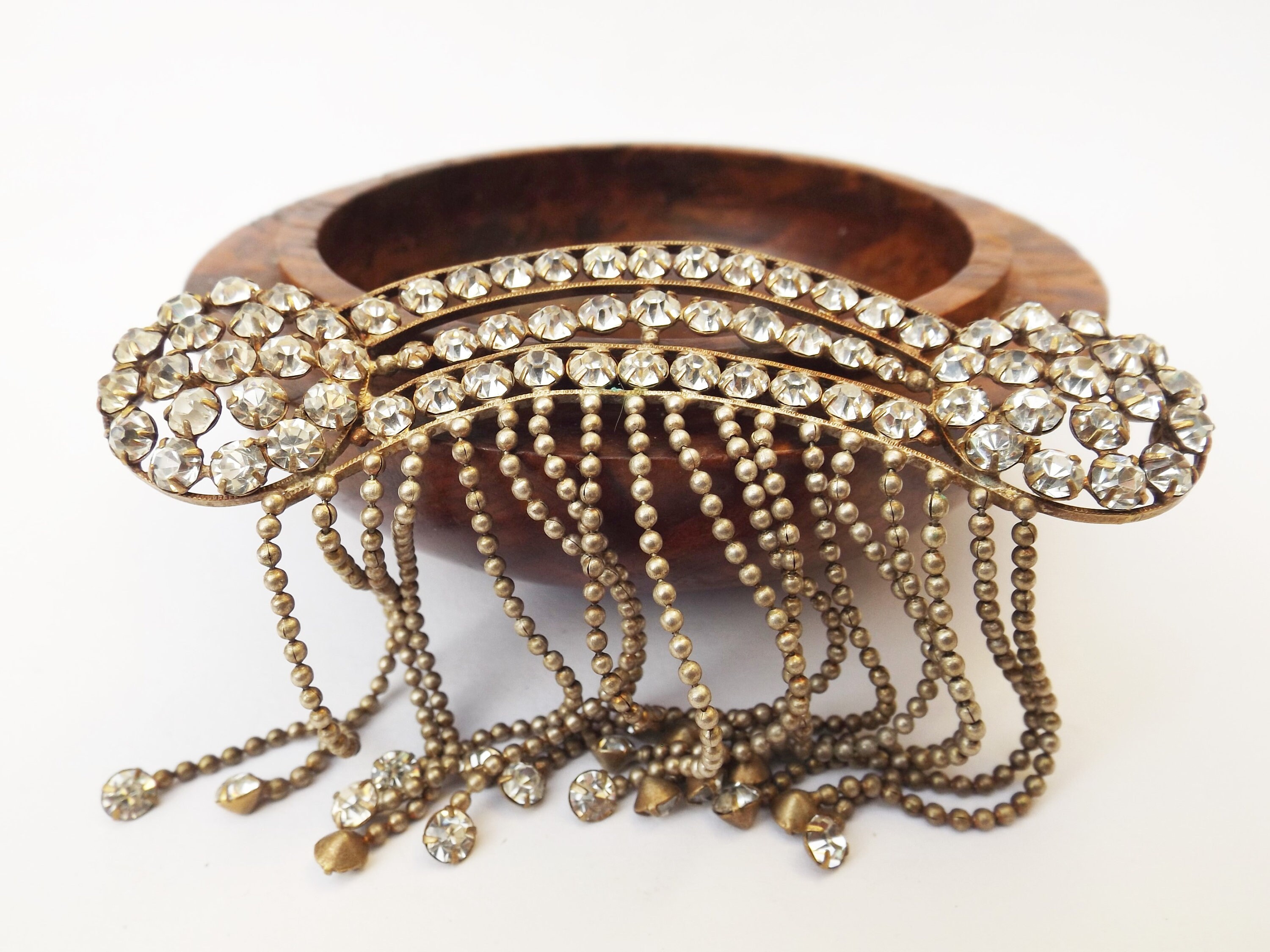 1920s Art Deco Accessory for Costume Clear Rhinestone Costume Etsy