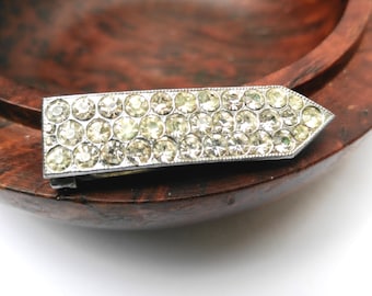 1920s Rhinestone Arrow Dress Clip Antique Art Deco Accessory Jewellery