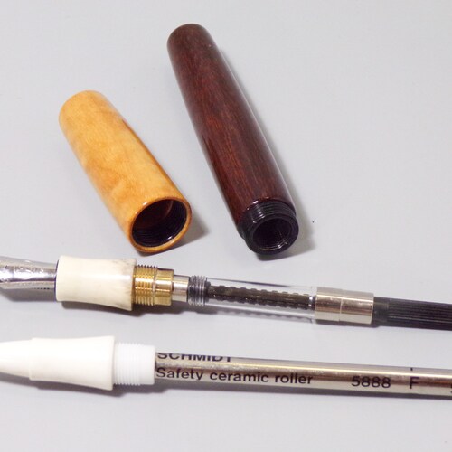 7R Snakewood & Ceylon Satinwood Rollerball / Fountain Convertible Pen. Handmade. shops