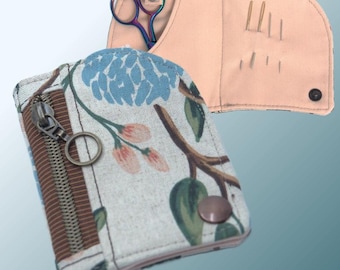Case for small scissors -PDF sewing pattern | Needle & Stitch Marker Organizer | Modern Craft Pouch