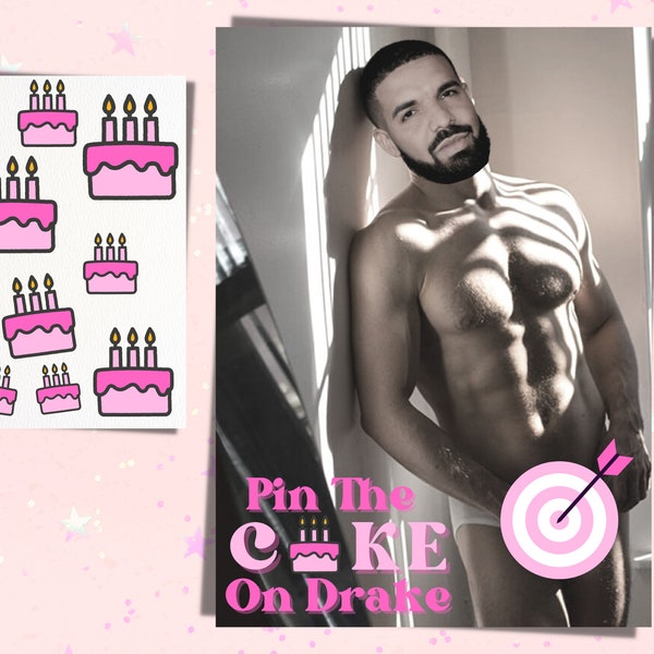 Pin the Junk on the Hunk | Digital Download | Bachelorette Party Game | Drake