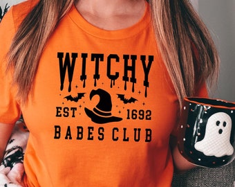 Witchy Babes Club Shirt, Halloween Shirt, Halloween Shirts, Halloween Party, Halloween T-shirt, Halloween T Shirt, Pumpkin Shirt,