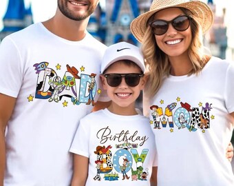 Toy Story Dad Toy Story Mom, Dad Mom Disney Birthday Tee, Family Toy Story Matching Birthday Shirt, Dad Mom shirt, Couple shirt