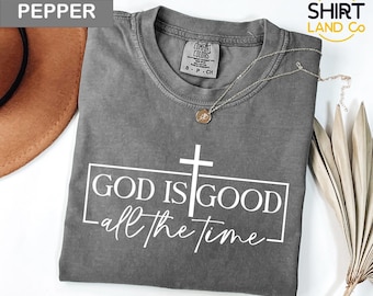 Comfort Colors® God Is Good Christian Shirt, Minimalist Faith Apparel