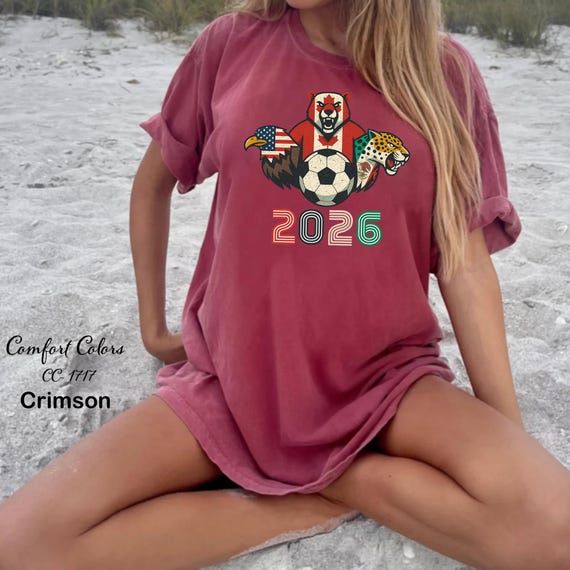 Comfort Colors® World Cup 2026 Shirt, USA Canada Mexico Soccer T-shirt, Host Countries Football Sweatshirt, North America 2026 Fan Gear