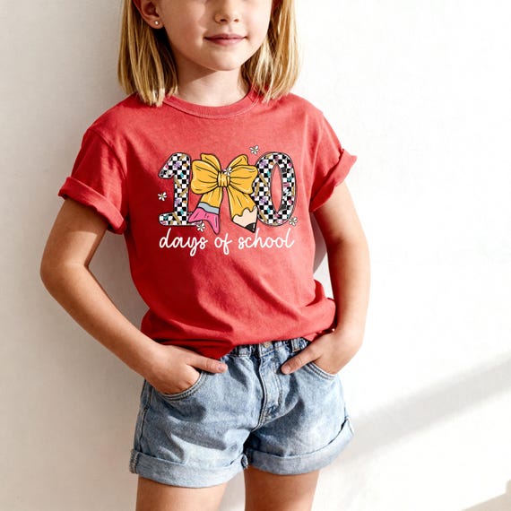 Comfort Colors® 100 Days Of School Shirt, Teacher Vintage Tee - Garment-Dyed Cotton, Student Spirit