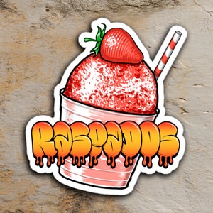 Raspados Graffiti Sticker, Colorful Summer Food Die-cut Vinyl Decal, Gift Idea