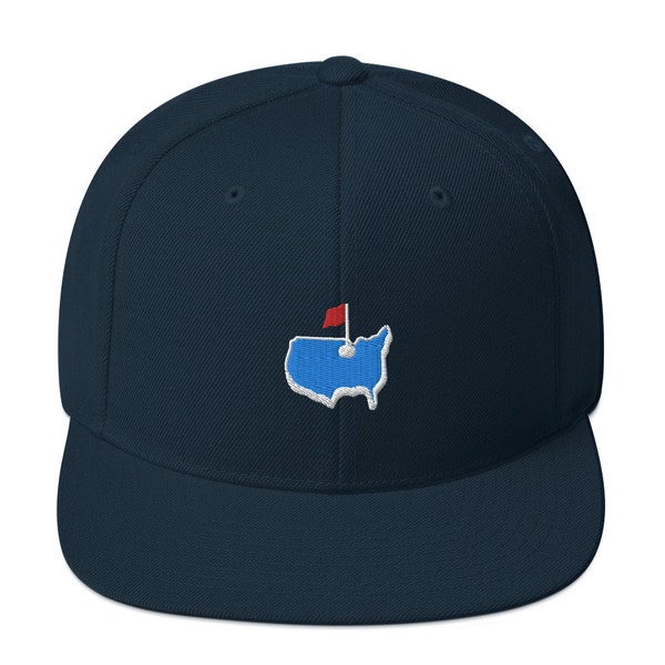 Chicago Flag Golf Snapback Hat