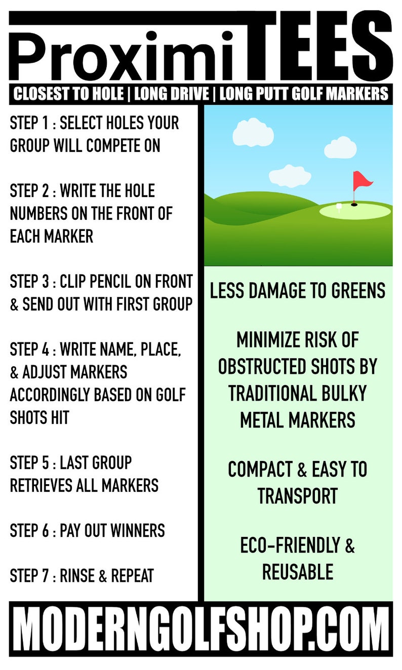 Proximitees Golf Proximity Marker Starter Kit for Golf Tournaments