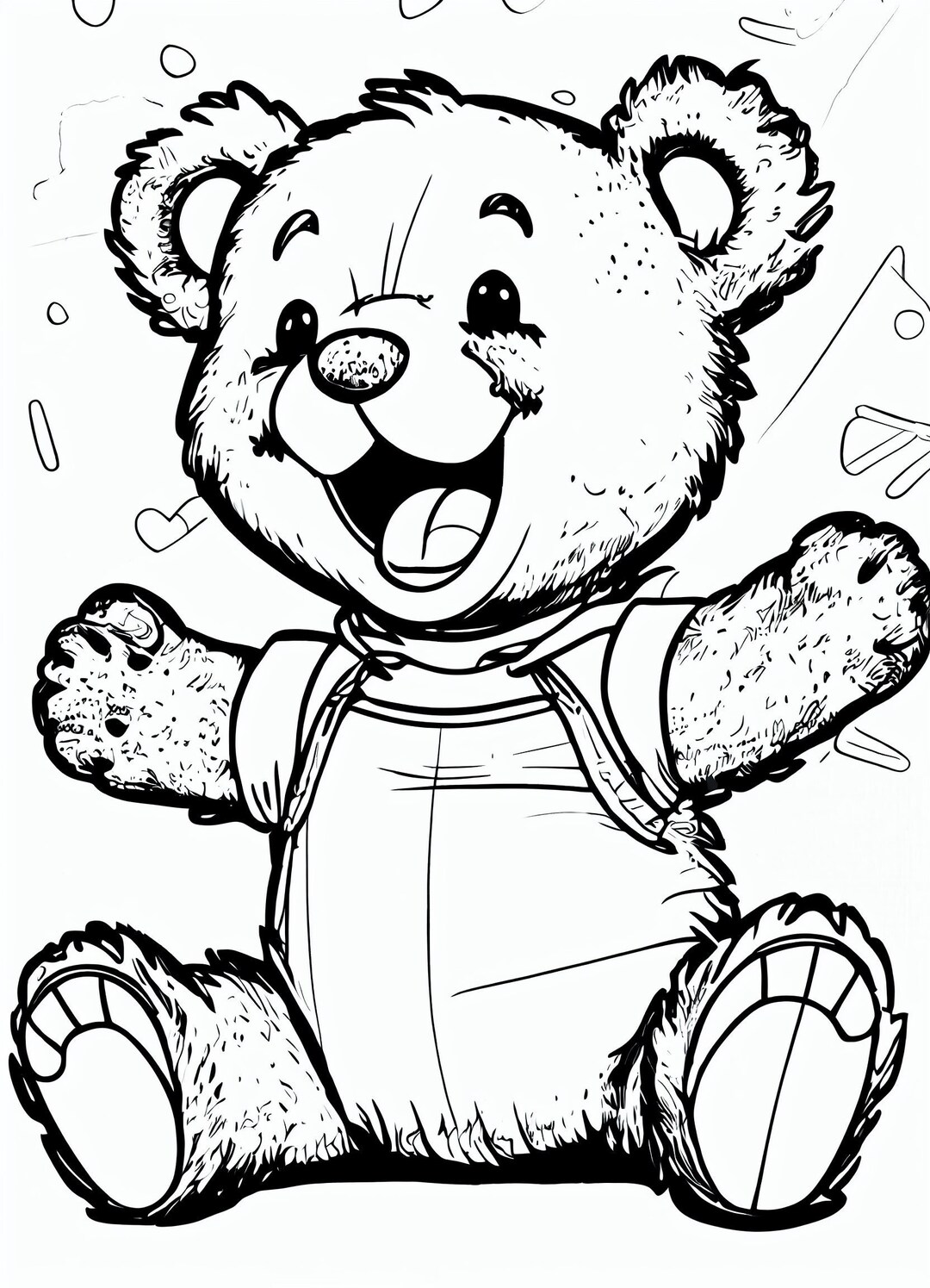 Joyful Chuckles: 7 Laughing Teddy Bear Coloring Pages in DIN A4 Size ...