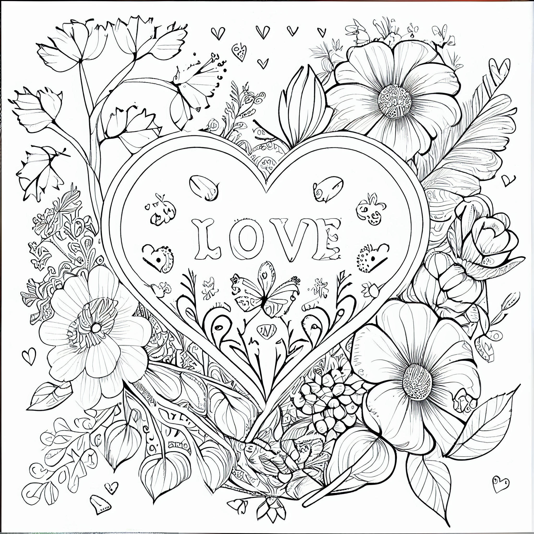 Printable Coloring Pages For Adults Love