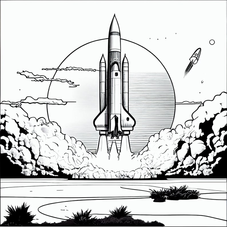 Ready for Launch 20 NASA Rocket Coloring Pages for Kids and Adults