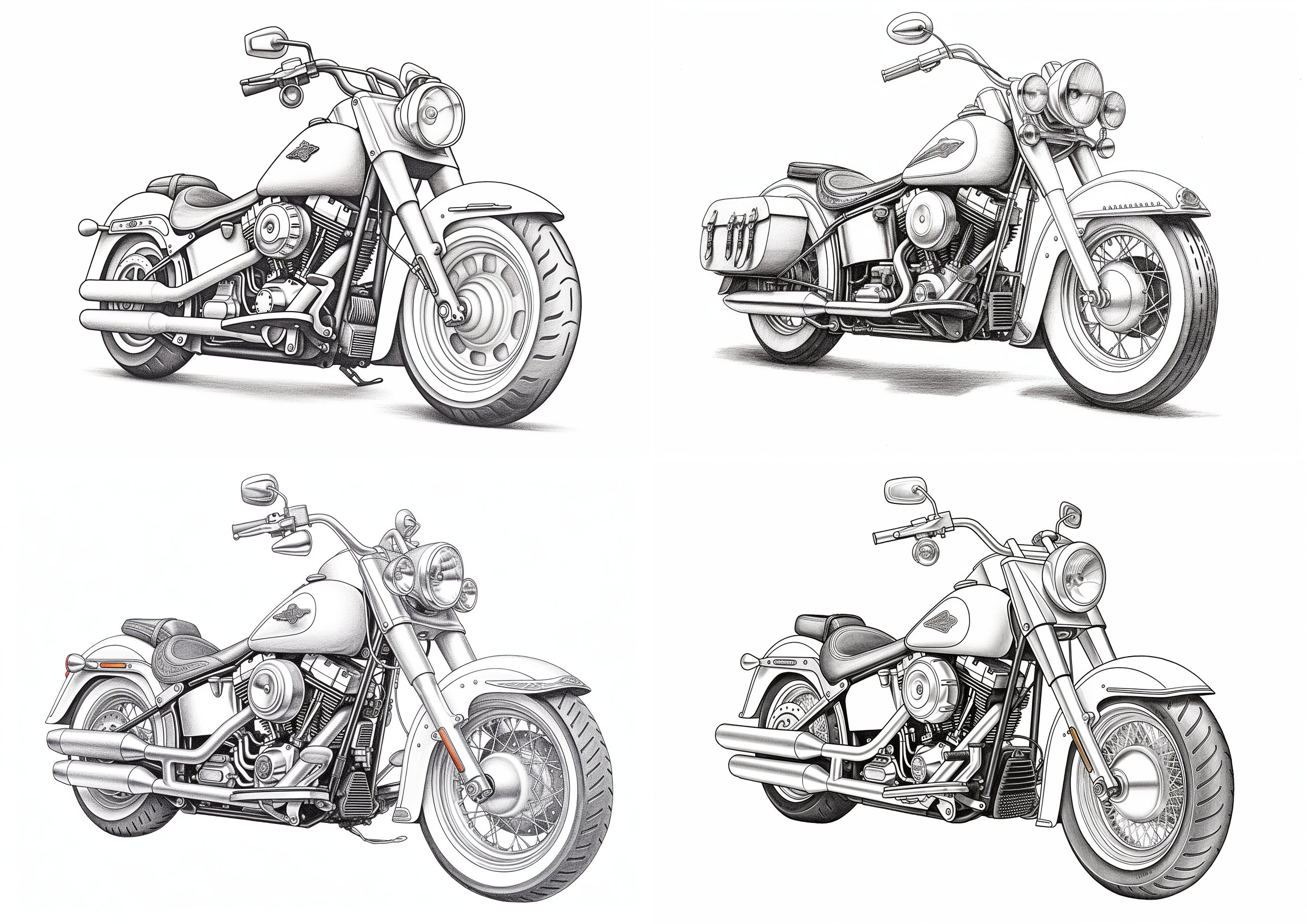 Harley Heritage 20 Iconic Harley davidson Coloring Pages PDF INSTANT harley-davidson-stencil-printable-printable-word-searches