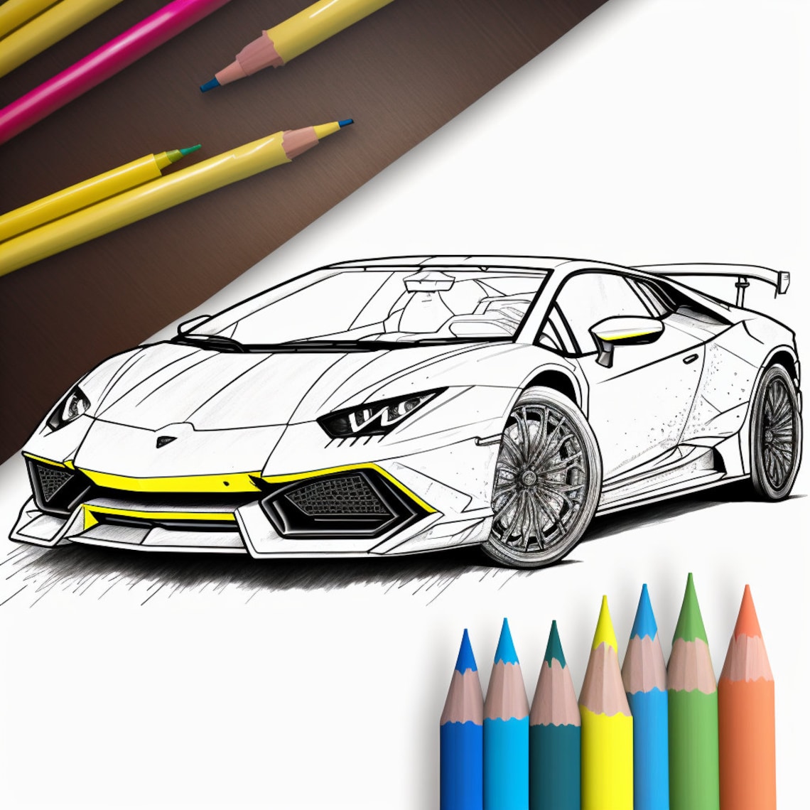 24 Lamborghini Coloring Pages | Aventador, Huracán, Countach Supercars ...