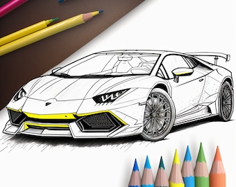 24 Exclusive Lamborghini Coloring Pages - for Kids and Adults - Download & Personalize Your Own Masterpiece! #lambo
