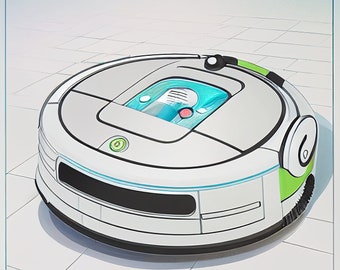 Robot Vacuum Cleaner Coloring Pages | 50 Printable Coloring Sheets | Digital Download | Instant Download | DIN A4 | Kids Activity