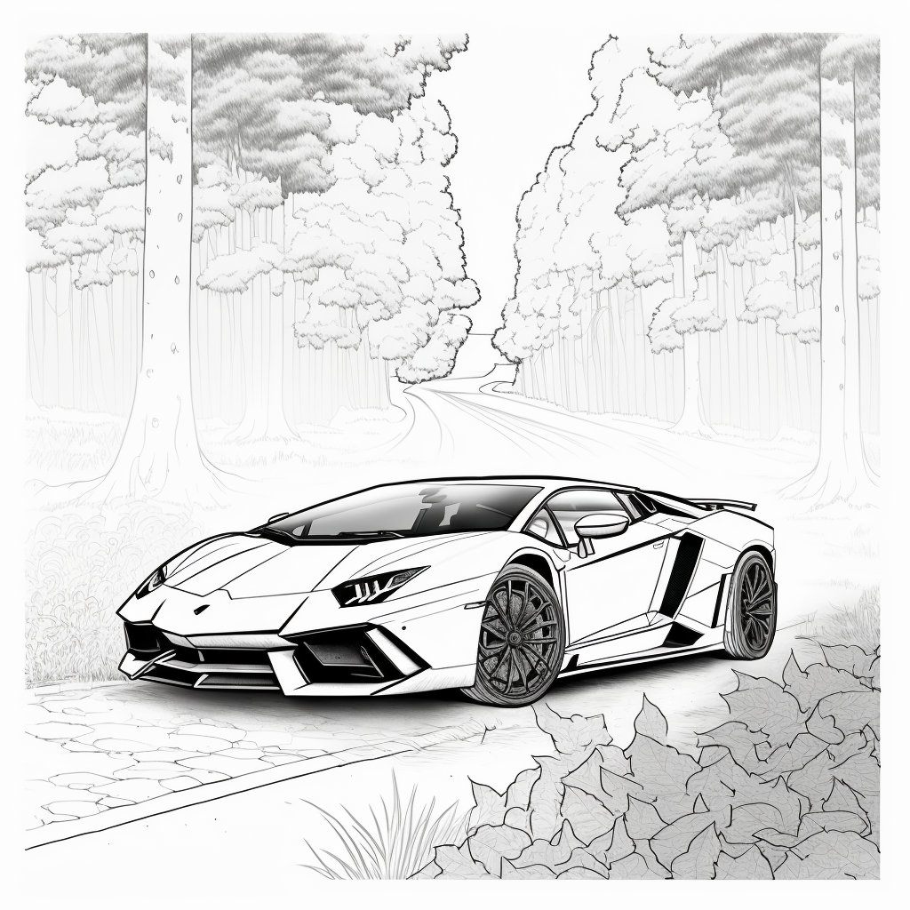 Lamborghini Aventador Coloring Pages