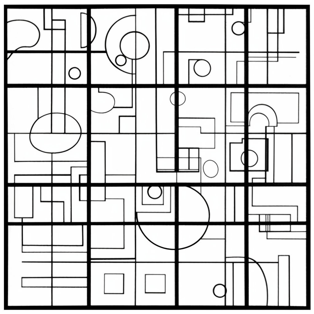 Piet Mondrian Coloring Pages 30 Colorful Geometry Pages: Exploring Piet