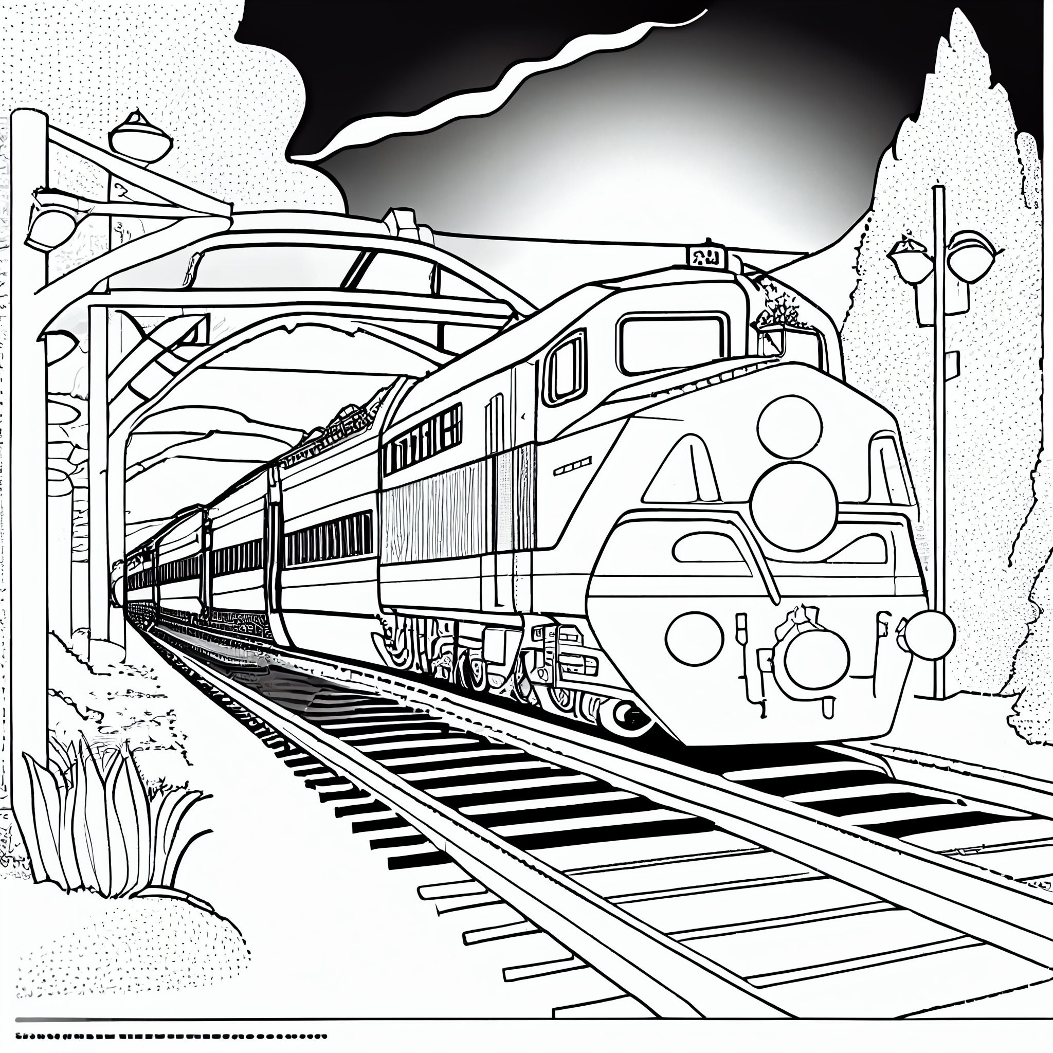 24 Exciting Train Coloring Pages for Kids - PRINT & PAINT # ...