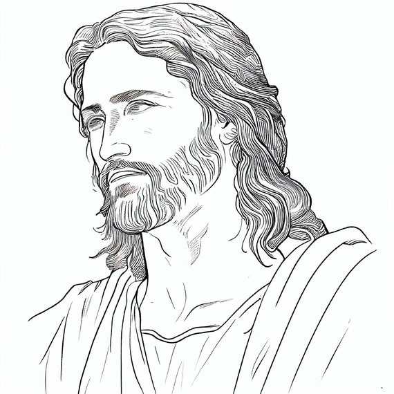 Coloring Pages Jesus Face