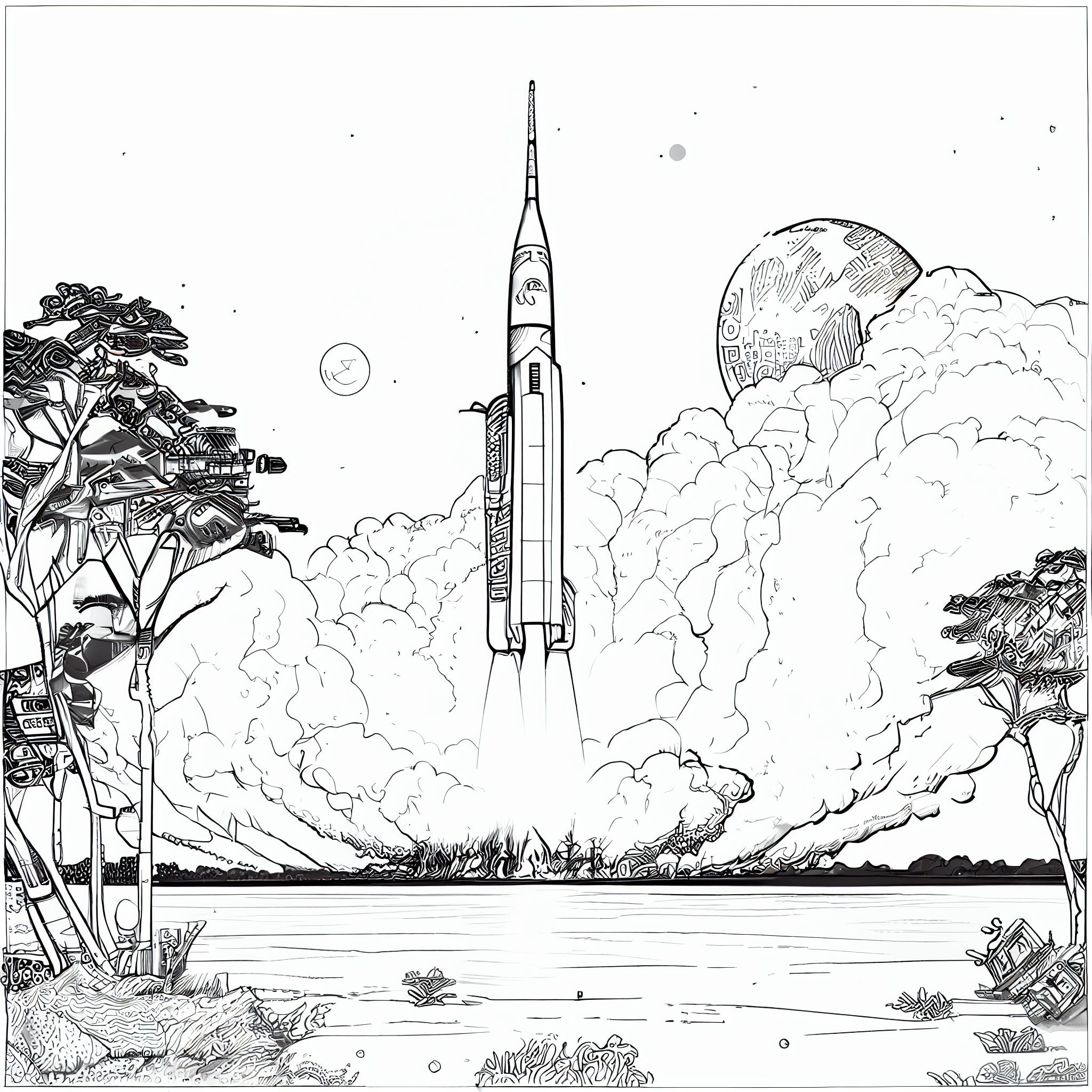 Ready for Launch: 20 NASA Rocket Coloring Pages for Kids and Adults