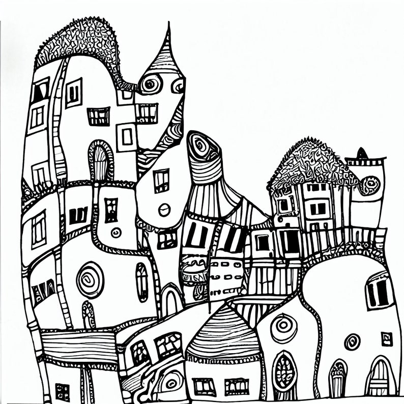 ausmalbilder hundertwasser