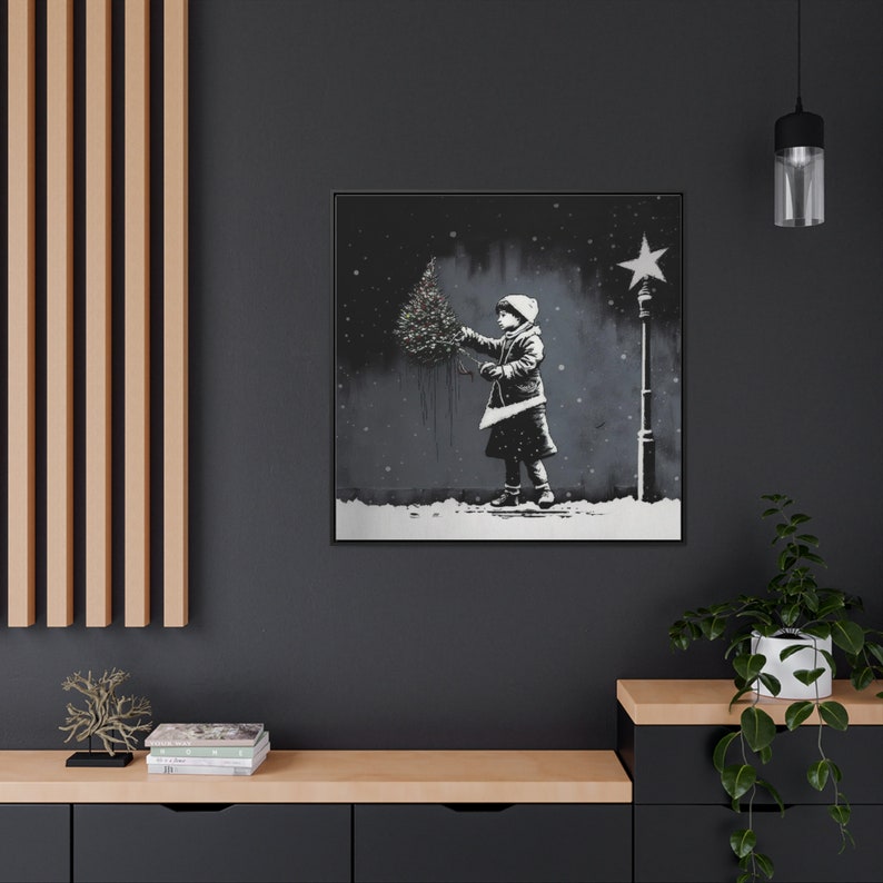 Banksy Christmas Time Digital Artwork by Archelaus 2022 Etsy