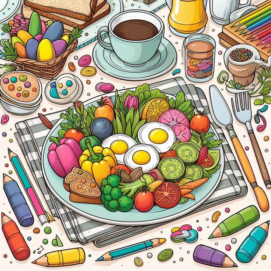 33 Awesome Food Crafts for Kids To Keep Them Entertained 20 Food Coloring Pages Printable, 33 Meals Coloring Book for Adults &…