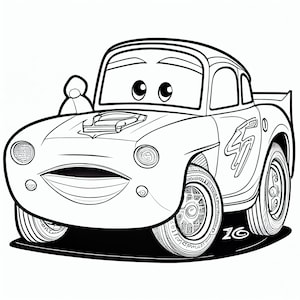 30 Fun Cars: Coloring Pages for Kids Explore Vehicles and Boost Creativity instant download PRINT & PAINT image 1
