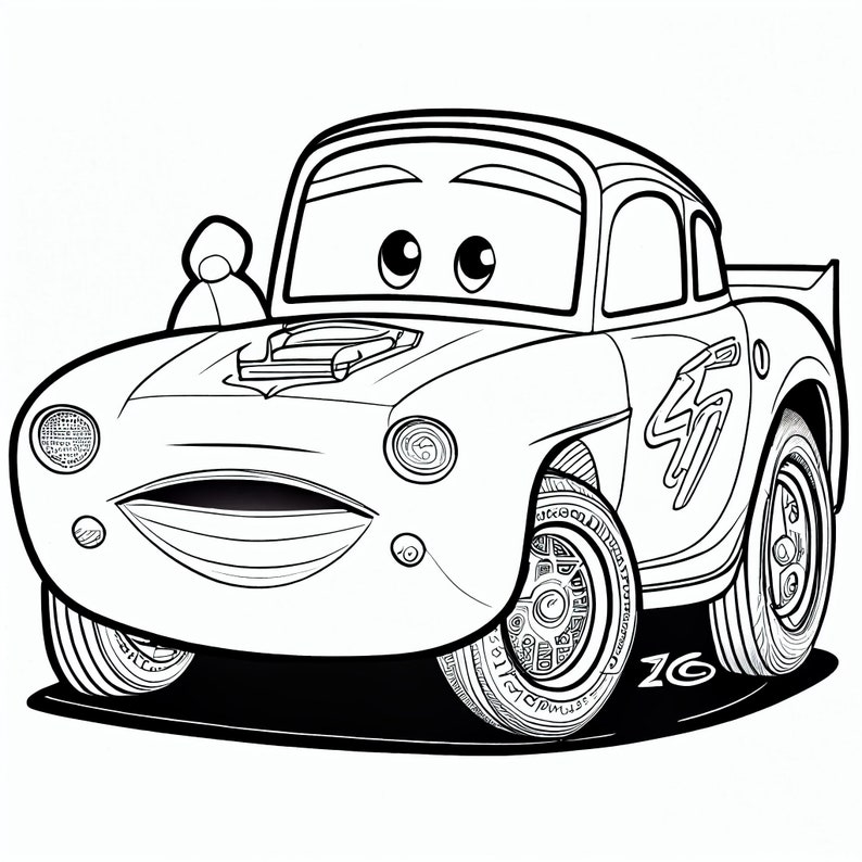 30 Fun Cars: Coloring Pages for Kids Explore Vehicles and Boost Creativity instant download PRINT & PAINT image 1