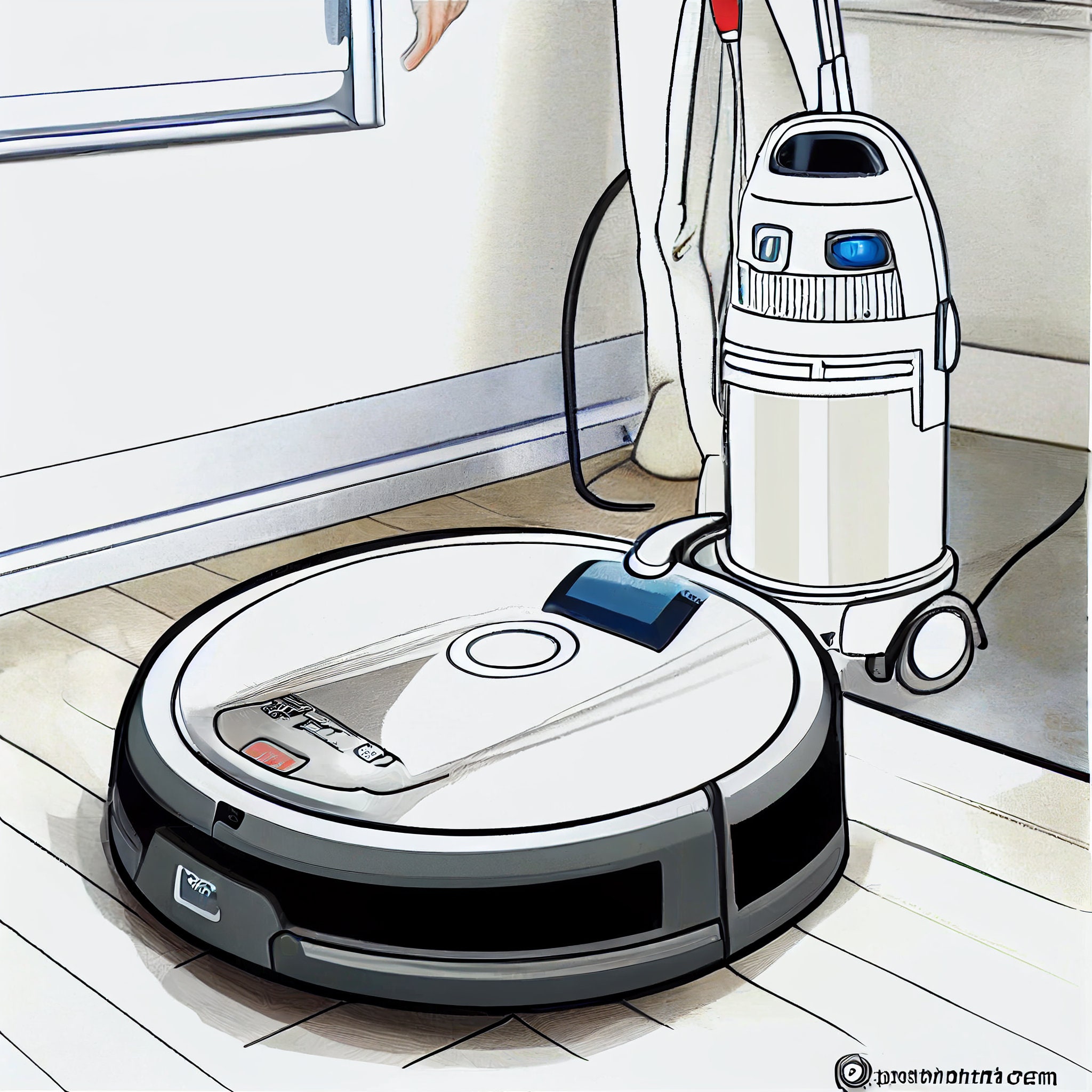 50 ROBOT VACUUM CLEANER Coloring Pages for Instant Download Exploring ...