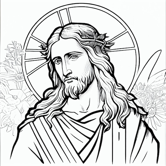 Coloring Pages Jesus Face
