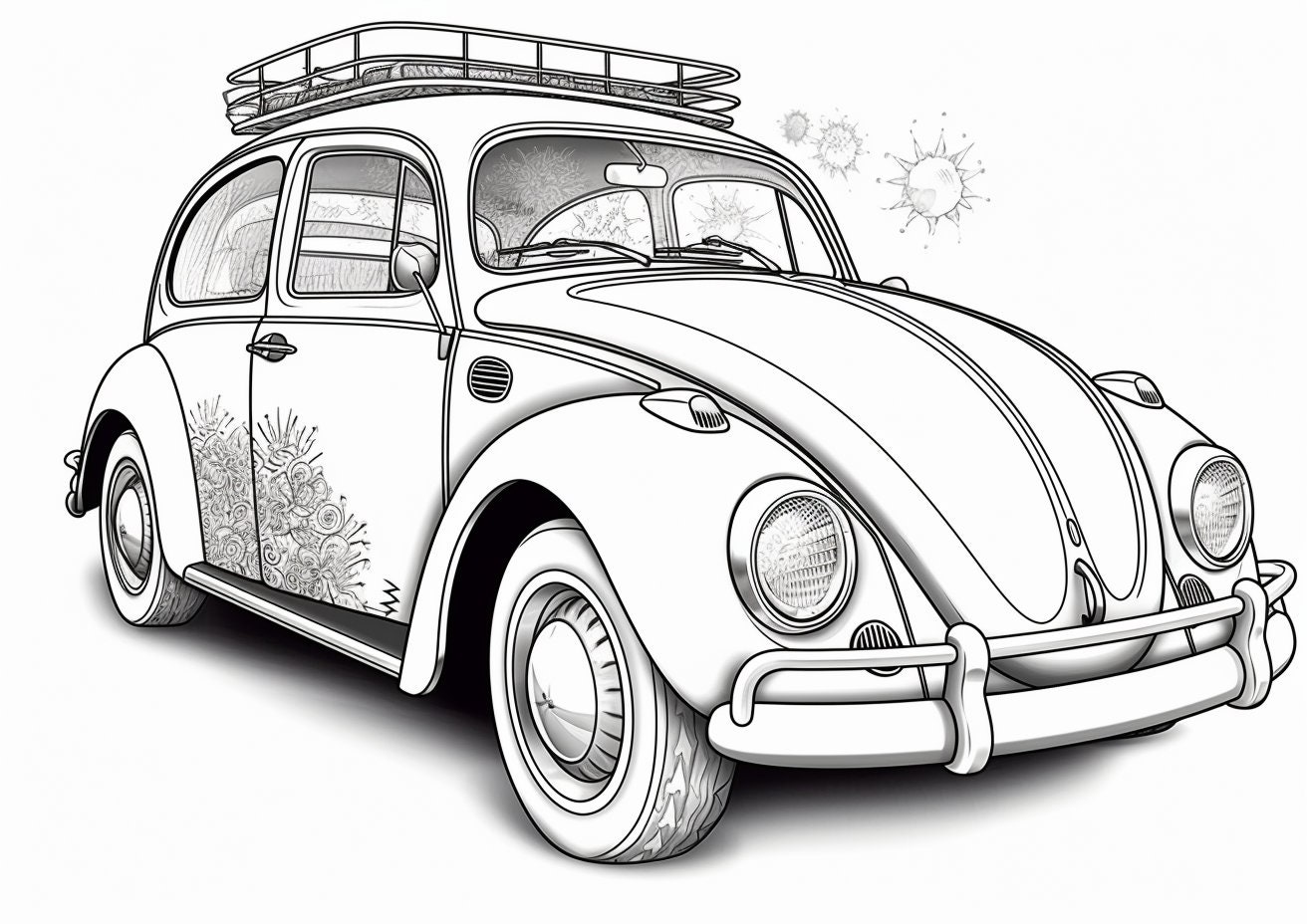 100 Volkswagen Beetle Coloring Pages the XXL Ultimate 2023 Etsy