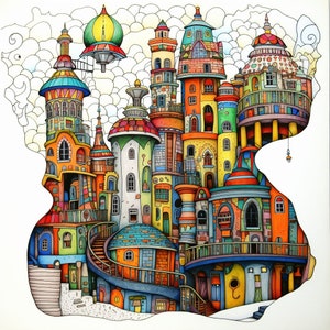 Hundertwasser Coloring Pages || The Ultimate XXL Collection || 40 Stunning Artworks for Instant Download || 2025 collection