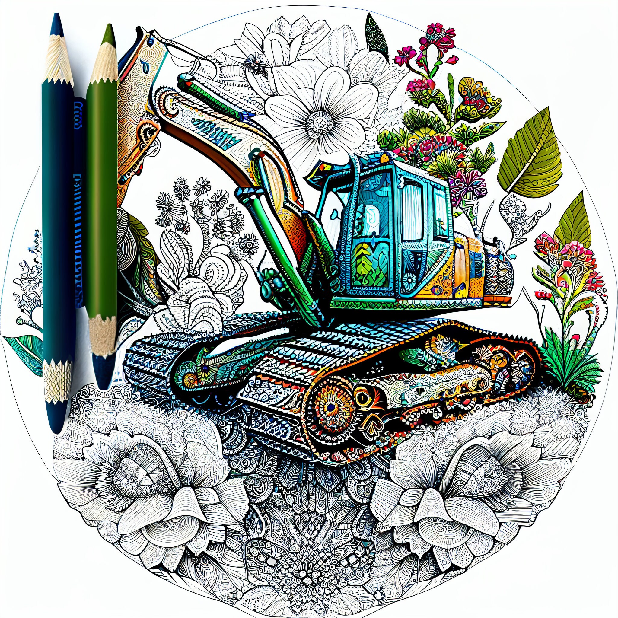 Dig Into Fun With 5 Excavator Coloring Pages Perfect for Etsy