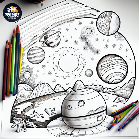 CRASPIRE Planets Galaxy Drawing Painting Stencils Templates (11.8