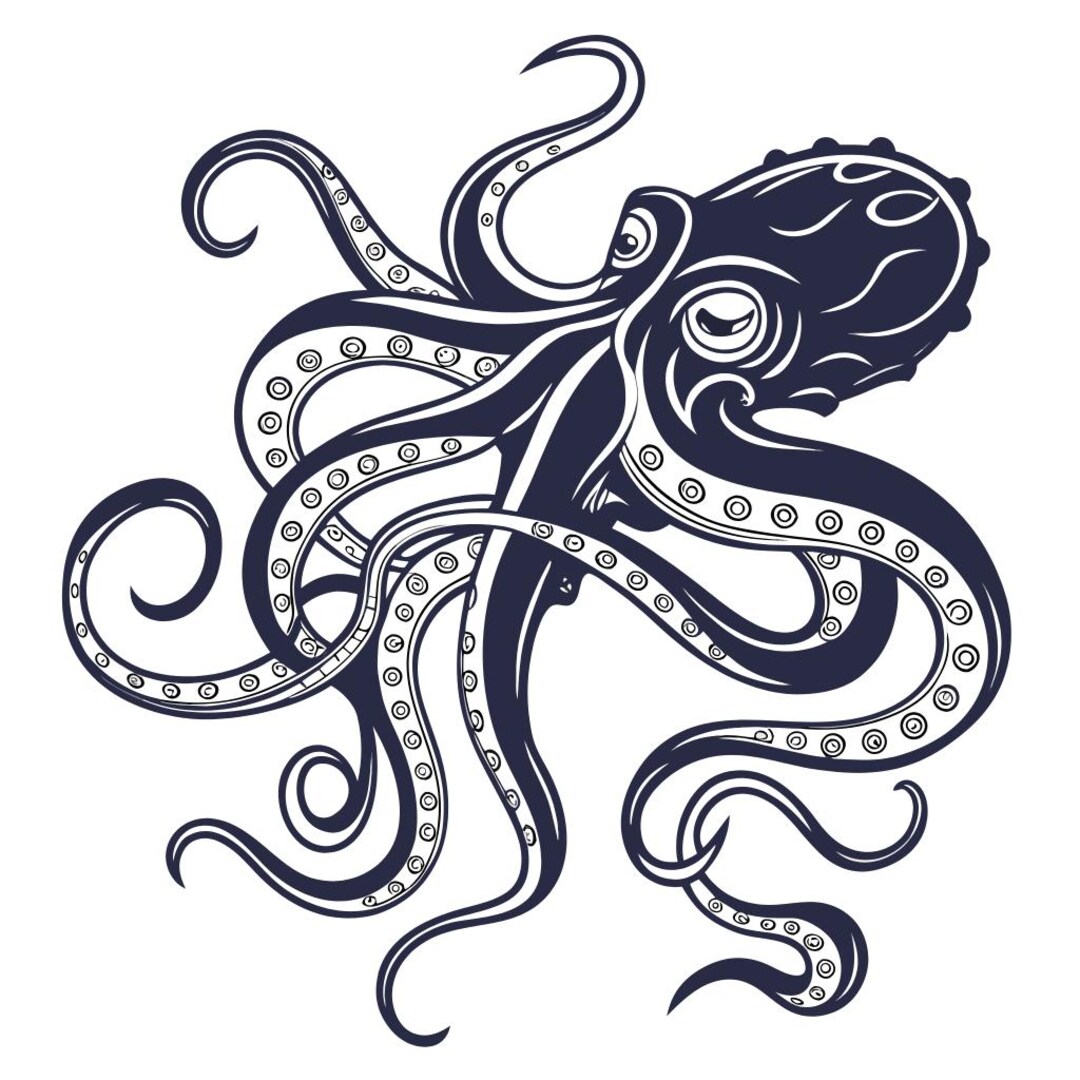 Octopus SVG Bundle Kraken | 3 Abstract Vector Designs for Cricut Laser ...