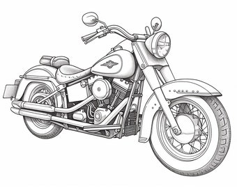 Harley Heritage: 20 Iconic Harley-davidson Coloring Pages